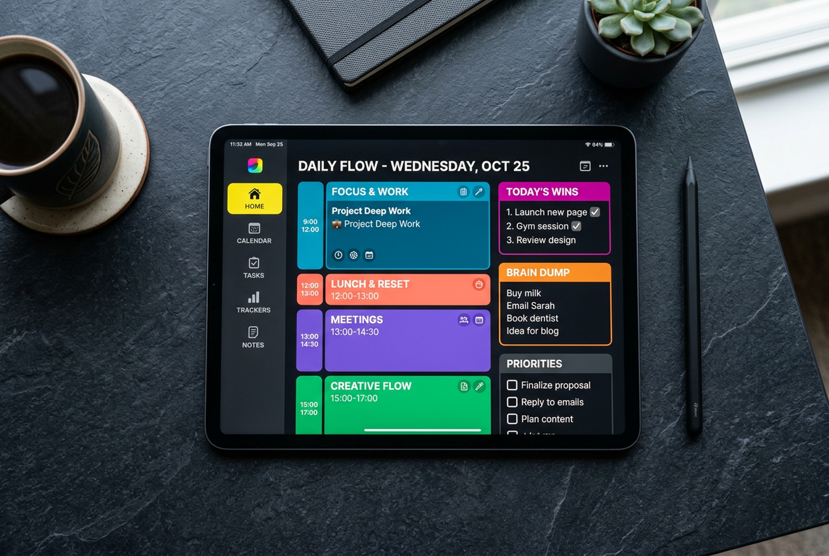 ADHD planner comparison guide showing digital vs paper planners for neurodivergent brains