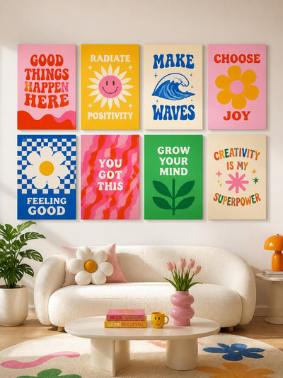 ADHD Dopamine Aesthetic Wall Art | 8 Printable Motivational Posters – 300 DPI Instant Download