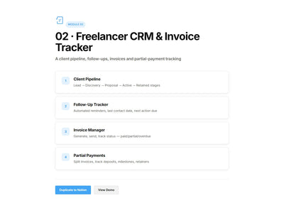 Digital Planner Bundle | Notion Template + AI Prompts + Freelancer CRM – 3 Digital Products
